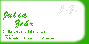 julia zehr business card