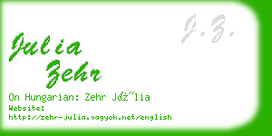 julia zehr business card